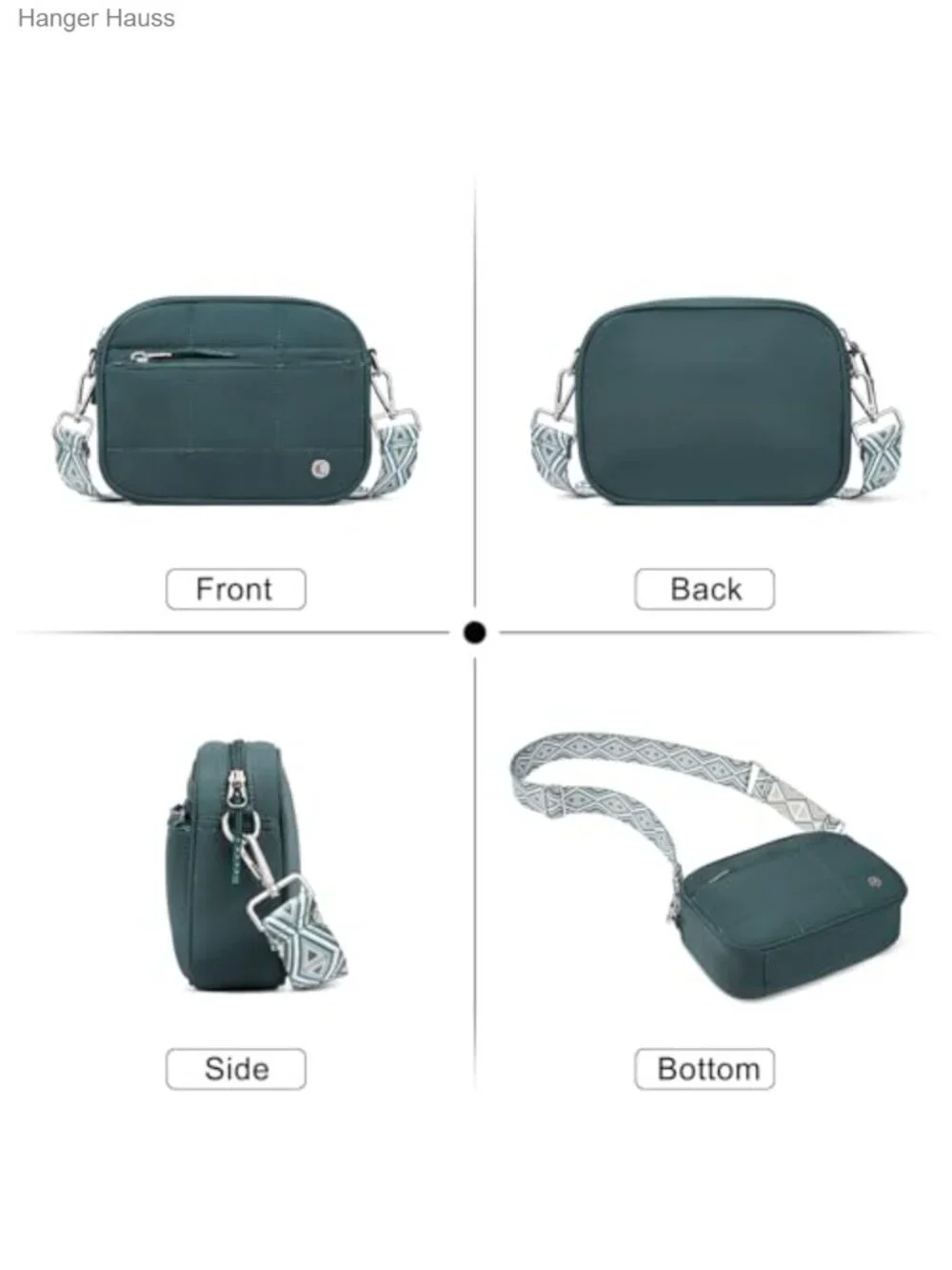 Quilted Nylon Crossbody Bag Lightweight Puffer Shoulder Purse Travel with Wide
